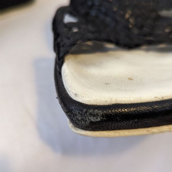 Stephane Kelian Y2K Woven Leather Wedge Slip On Sandal - 9.5 - Picture 3 of 7